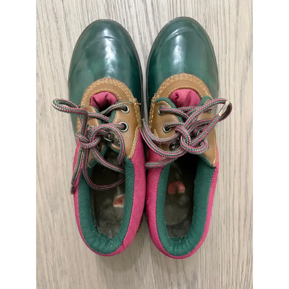 Chill Mark Duck Shoes Green Brown Lace Up Women’s Size 7